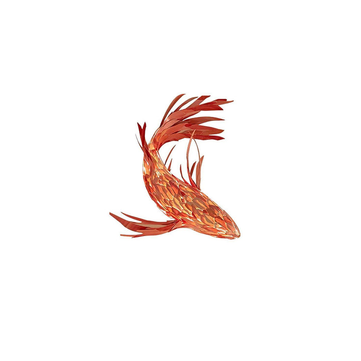 Crimson Swirl Koi Chandelier – Artistic Wooden Lighting Design | Vinlighting | Vinlighting