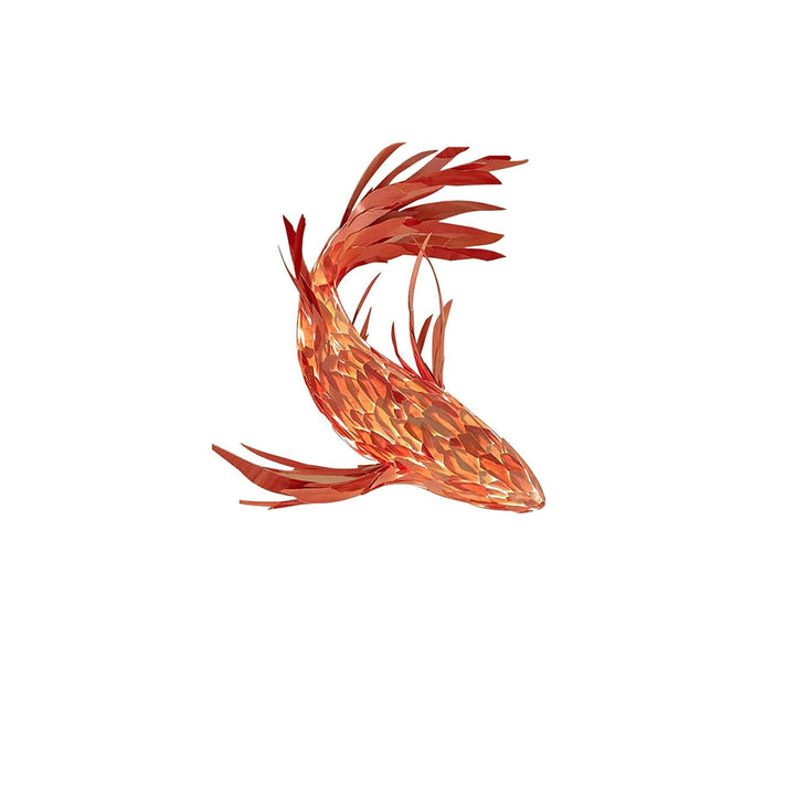 Crimson Swirl Koi Chandelier – Artistic Wooden Lighting Design | Vinlighting | Vinlighting