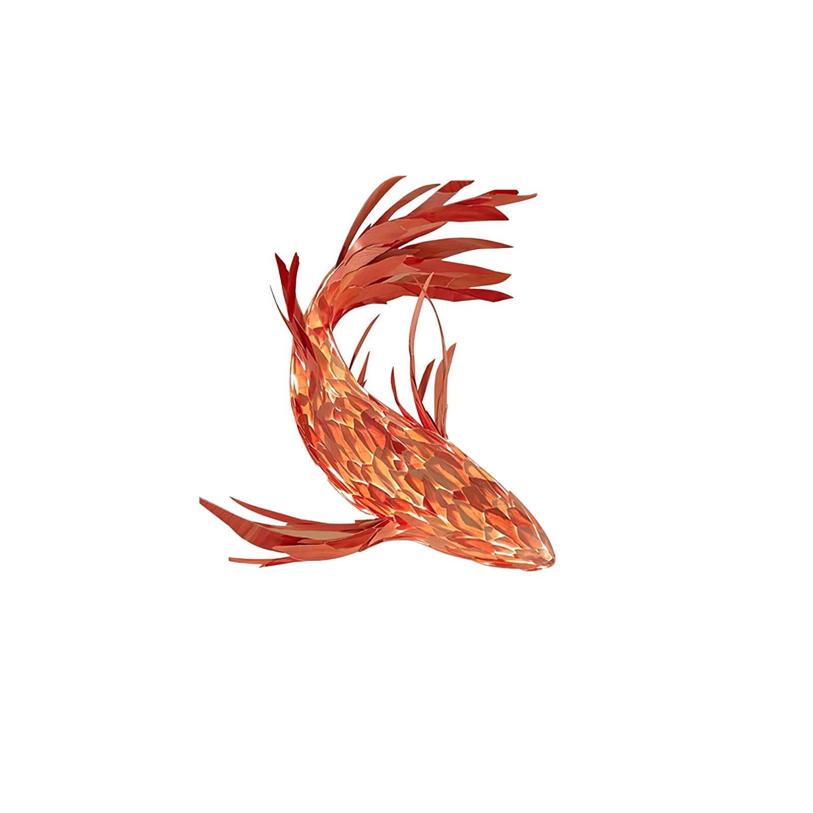 Crimson Swirl Koi Chandelier - Vinlighting