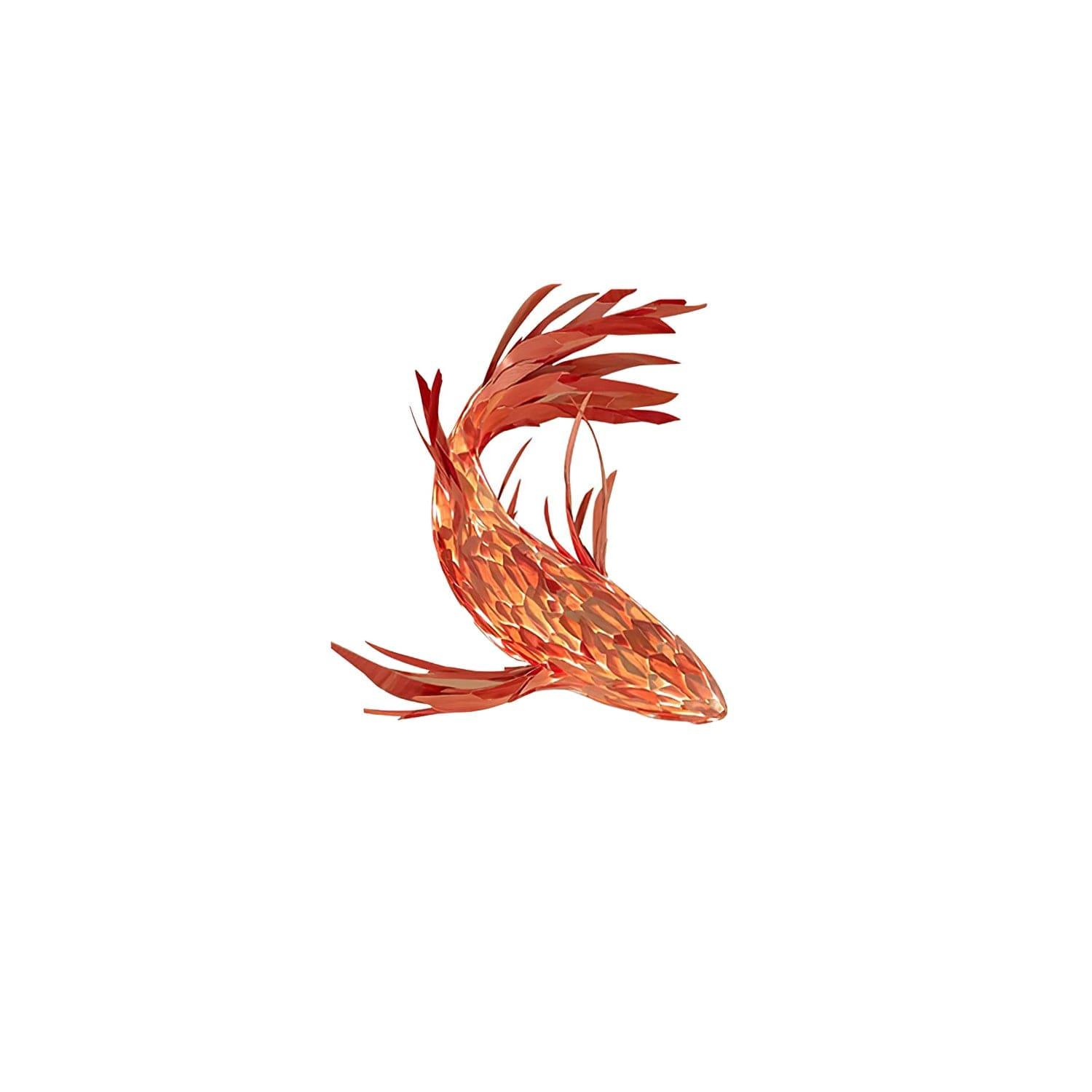 Crimson Swirl Koi Chandelier - Vinlighting