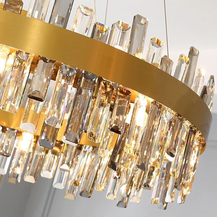 Crystal Cascade Chandelier for Dining Table – Modern Elegance