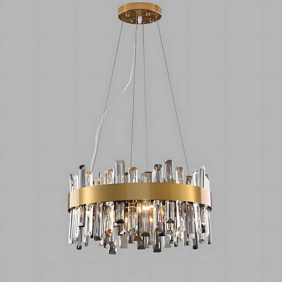 Crystal Cascade Chandelier for Dining Table – Modern Elegance