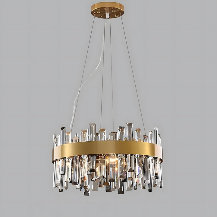 Crystal Cascade Chandelier for Dining Table – Modern Elegance