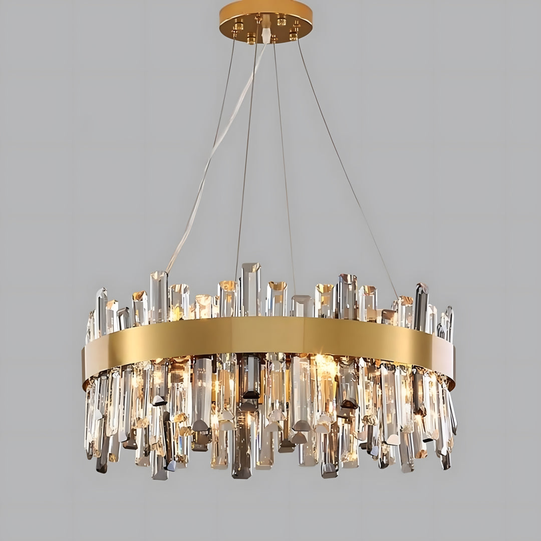 Crystal Cascade Chandelier for Dining Table – Modern Elegance
