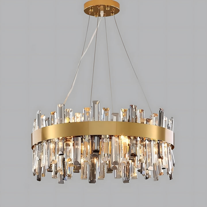 Crystal Cascade Chandelier for Dining Table – Modern Elegance