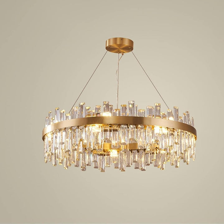 Crystal Cascade Chandelier for Dining Table – Modern Elegance