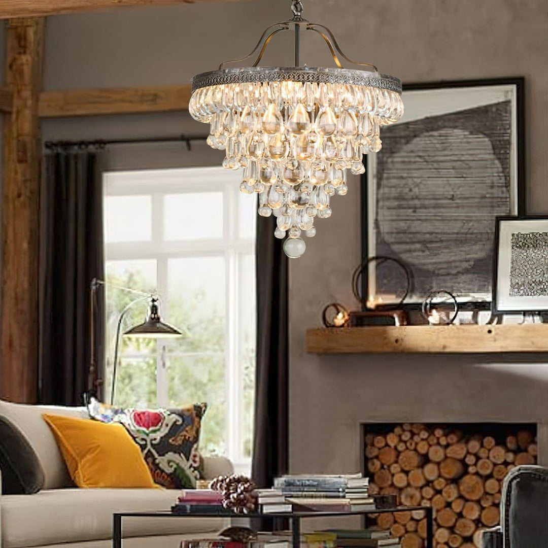 Crystal Inverted Pyramid Chandelier - Luxury Crystal, Vintage Lighting | Vinlighting | Vinlighting