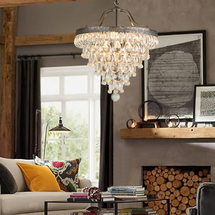 Crystal Inverted Pyramid Chandelier - Luxury Crystal, Vintage Lighting | Vinlighting | Vinlighting
