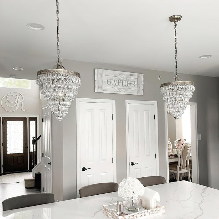 Crystal Inverted Pyramid Chandelier - Luxury Crystal, Vintage Lighting | Vinlighting | Vinlighting