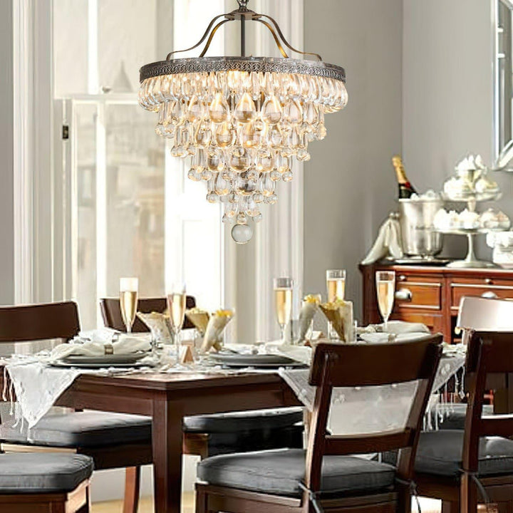Crystal Inverted Pyramid Chandelier - Luxury Crystal, Vintage Lighting | Vinlighting | Vinlighting