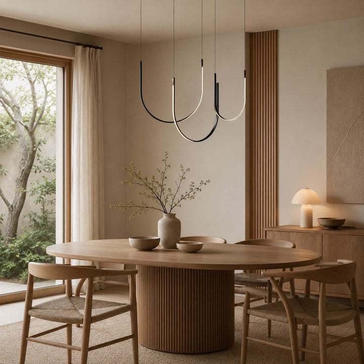 Curvato Chandelier - Curved Aluminum & Silicone Island Light | Vinlighting
