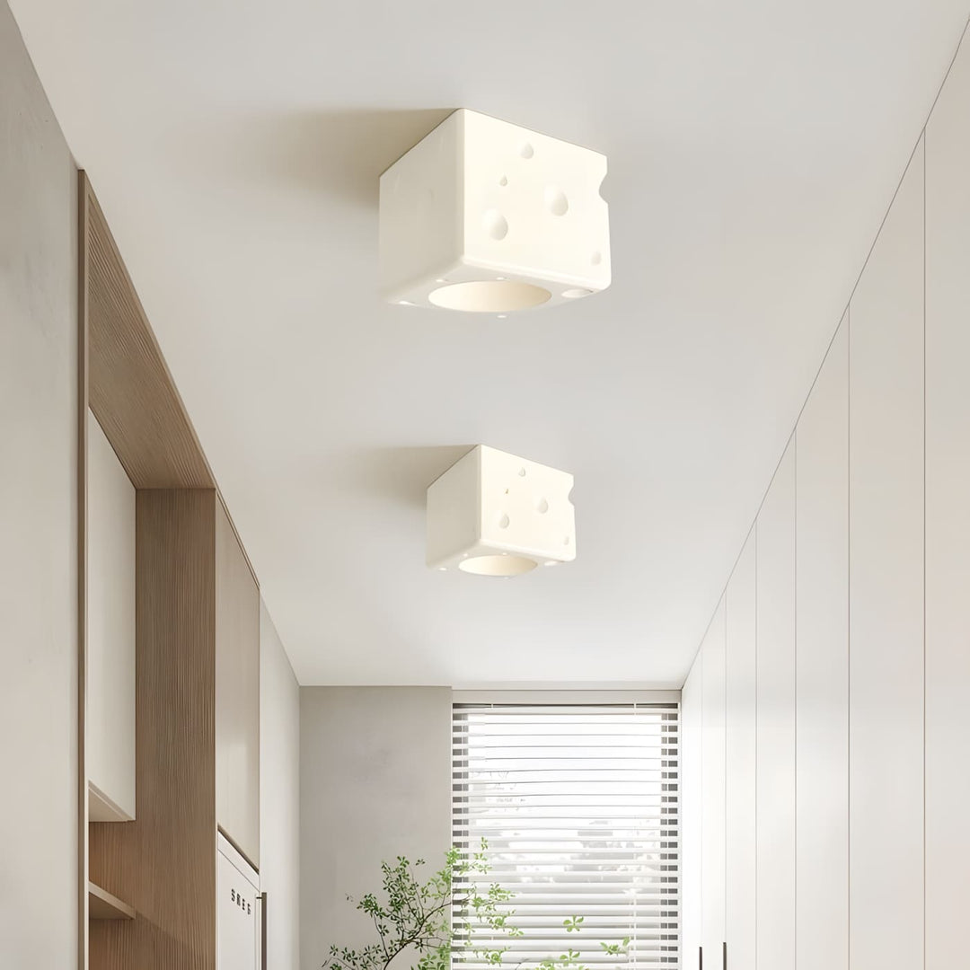 Luneya Ceiling Light - Simple Cheese Block Resin Ceiling Light