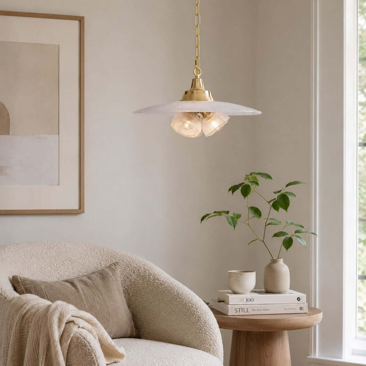 Darvella Pendant Light - Ribbed Glass Accent for Kitchen Bar | Vinlighting