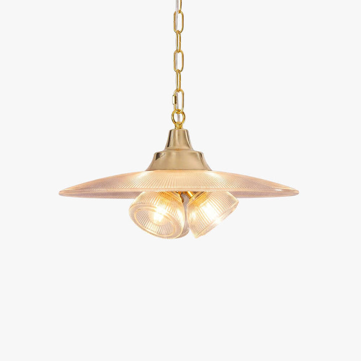 Darvella Pendant Light - Ribbed Glass Accent for Kitchen Bar | Vinlighting