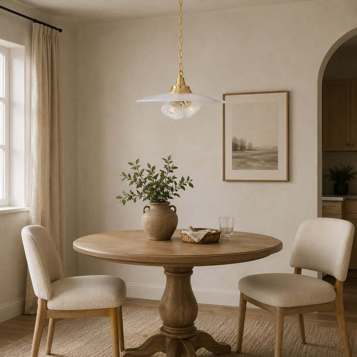 Darvella Pendant Light - Ribbed Glass Accent for Kitchen Bar | Vinlighting