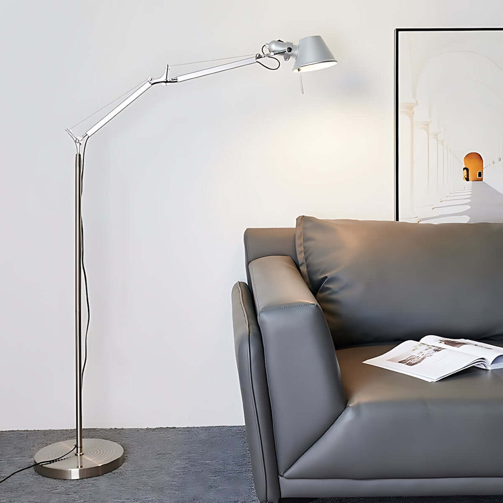 Deleila Floor Lamp – Industrial Style, Minimalist Swing Arm