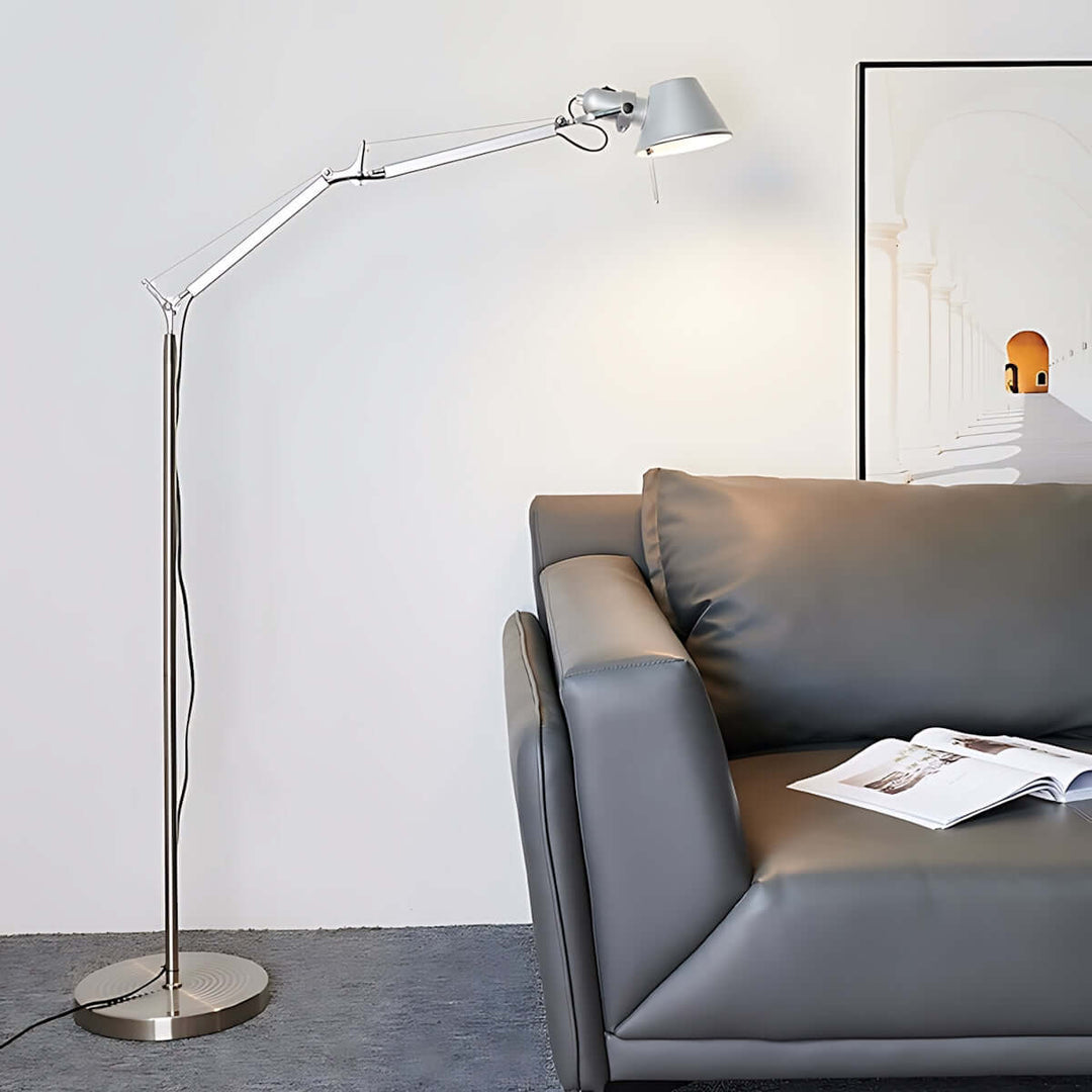 Deleila Floor Lamp – Industrial Style, Minimalist Swing Arm