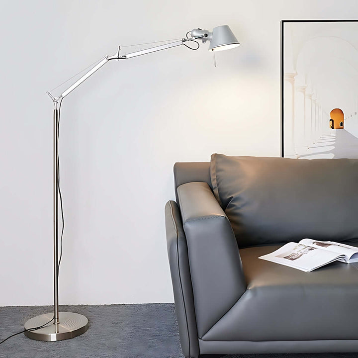 Deleila Floor Lamp – Industrial Style, Minimalist Swing Arm