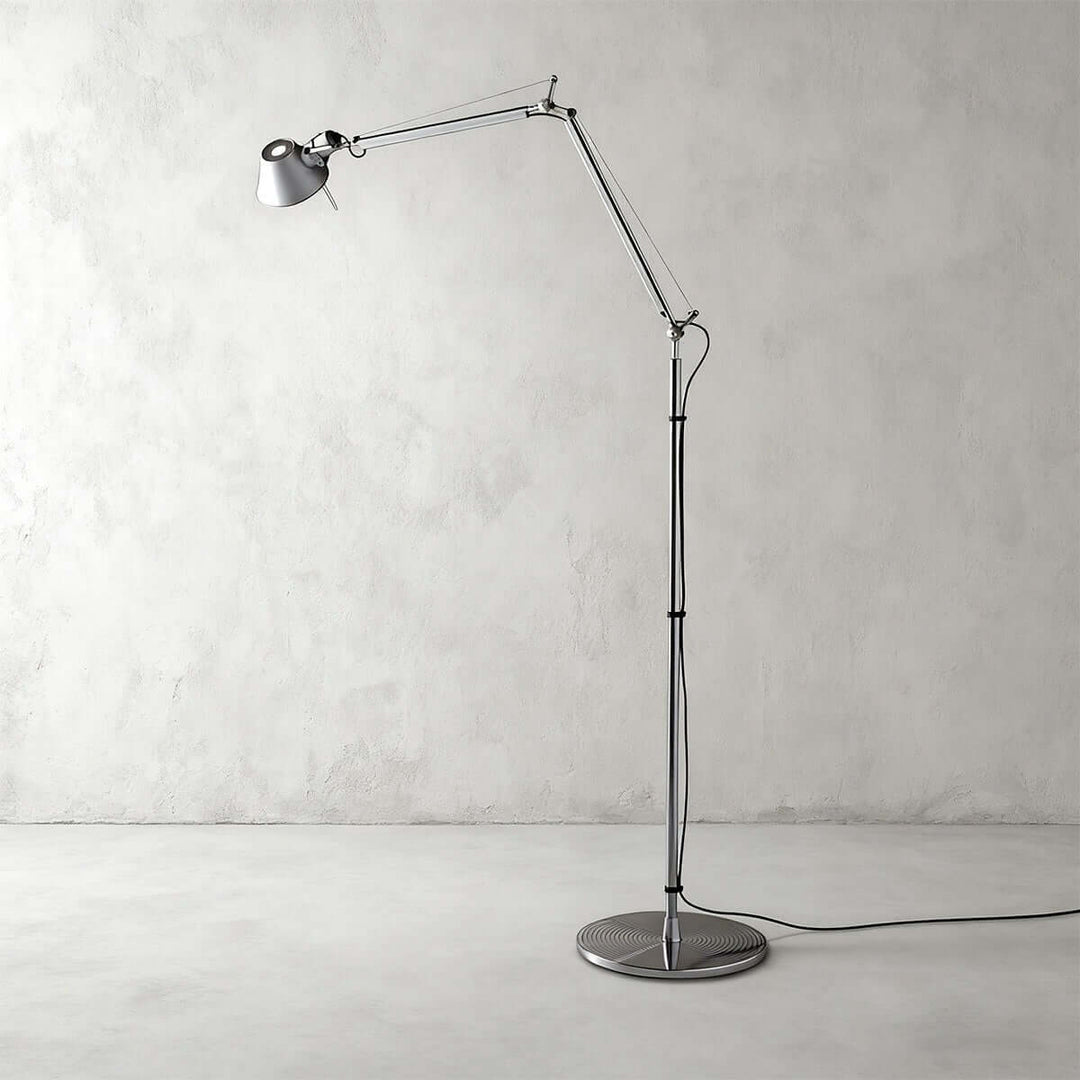 Deleila Floor Lamp – Industrial Style, Minimalist Swing Arm