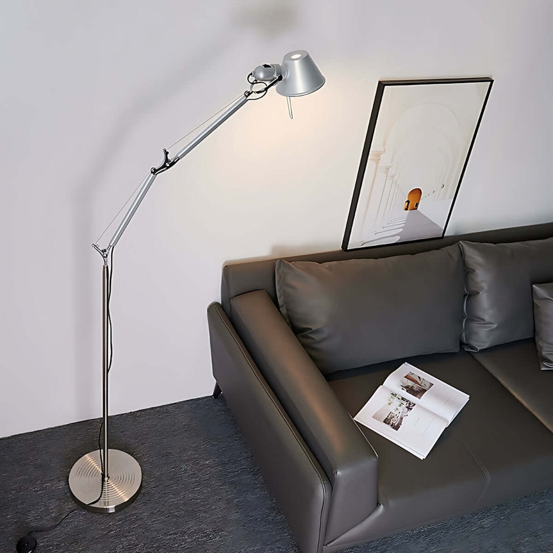 Deleila Floor Lamp – Industrial Style, Minimalist Swing Arm