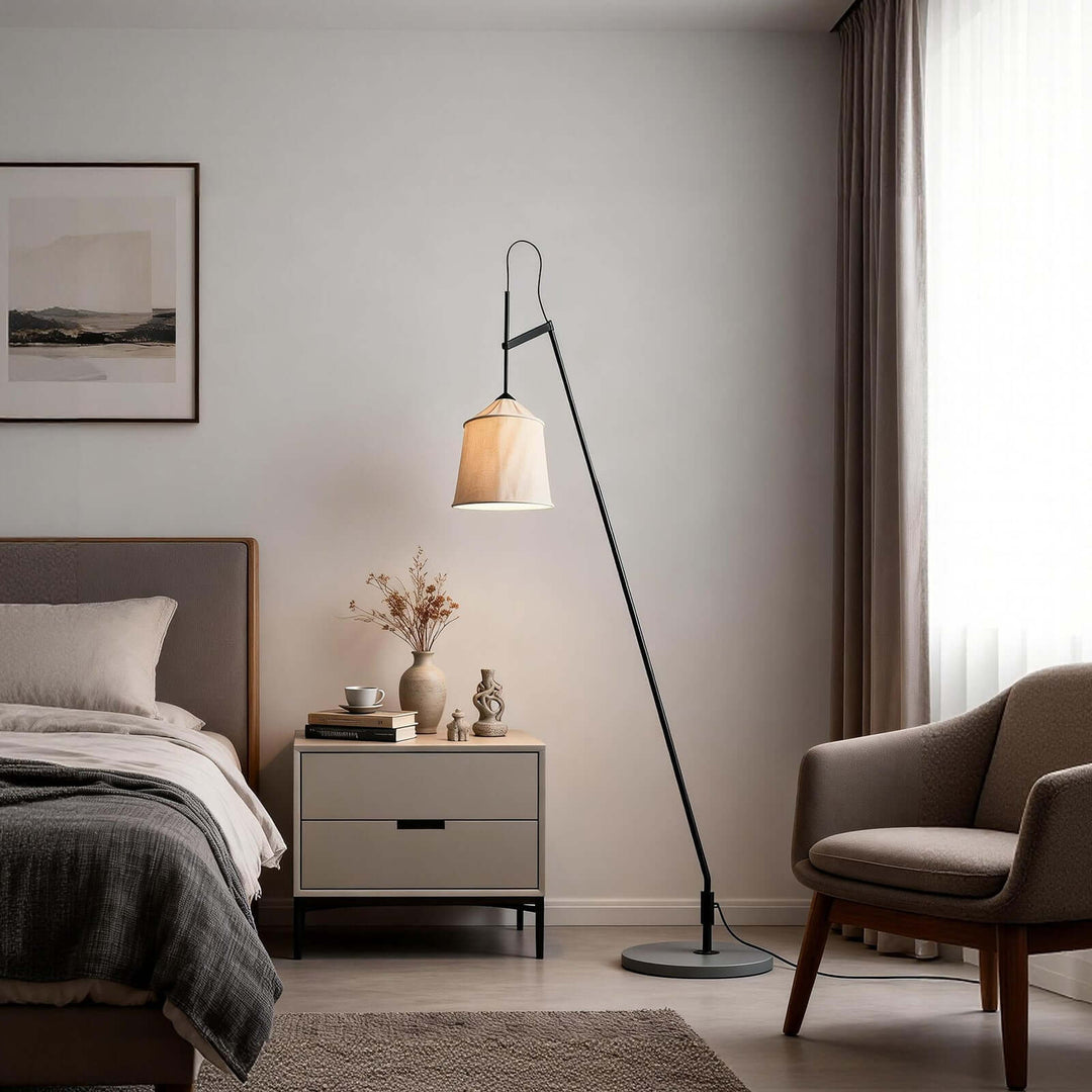 Delix Floor Lamp – Japanese Minimal Fabric Floor Lamp