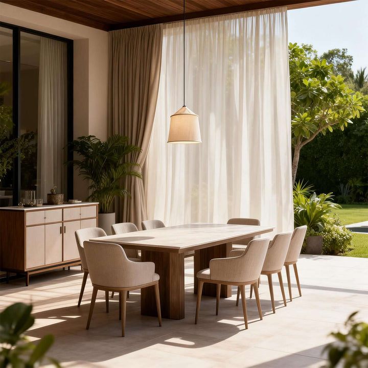 Delix Pendant Light – Japandi Minimal Fabric Pendant Light