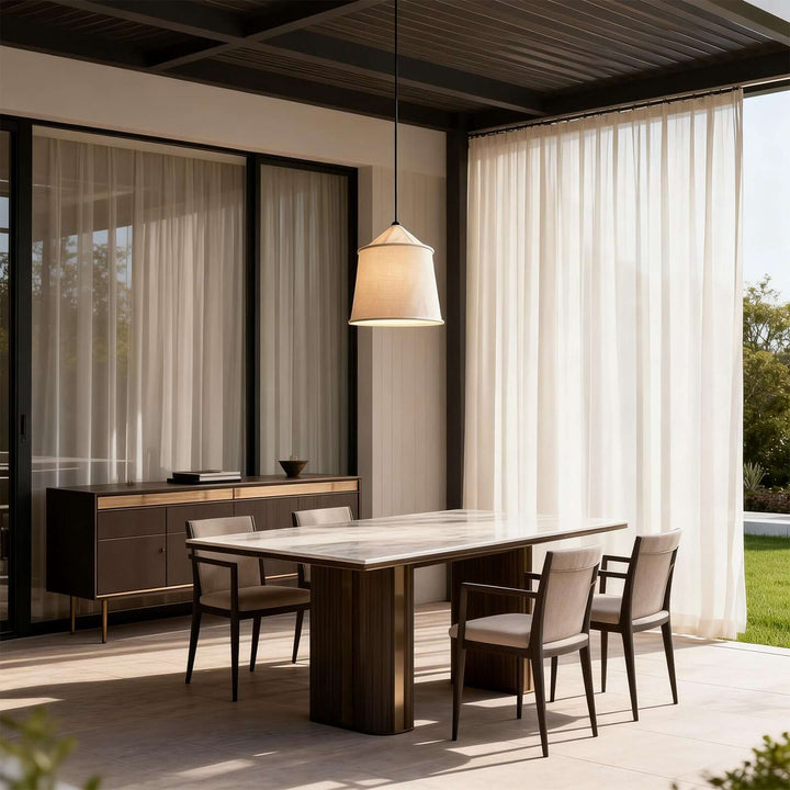 Delix Pendant Light – Japandi Minimal Fabric Pendant Light