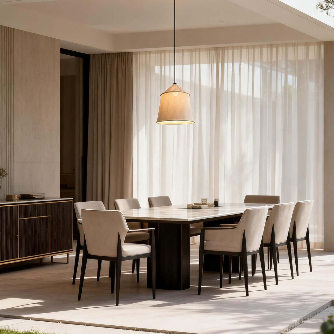 Delix Pendant Light – Japandi Minimal Fabric Pendant Light