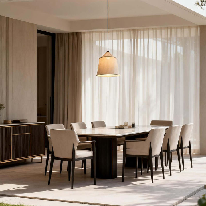 Delix Pendant Light – Japandi Minimal Fabric Pendant Light