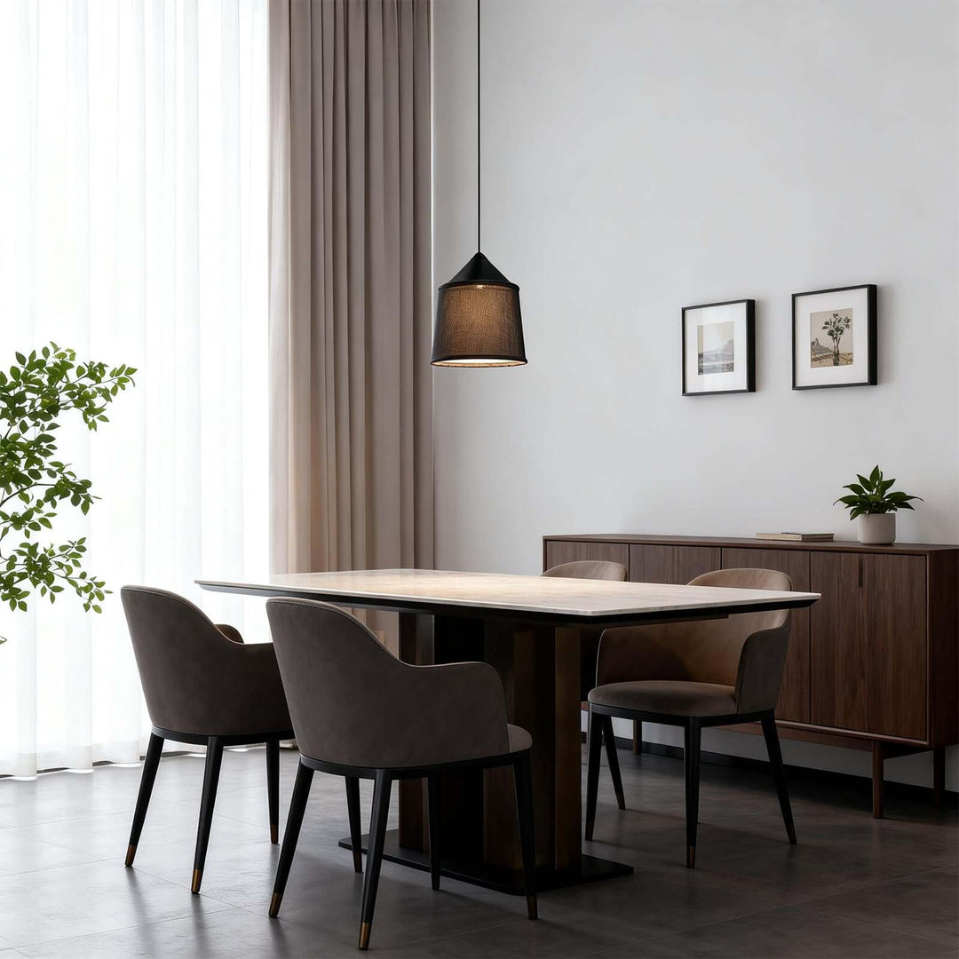 Delix Pendant Light – Japandi Minimal Fabric Pendant Light