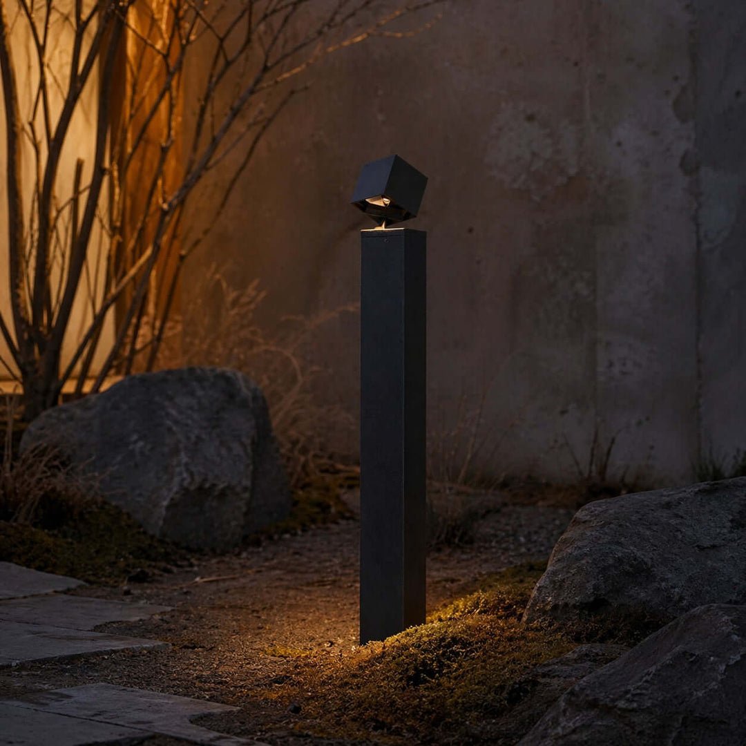 Denvira Outdoor Floor Lamp - Minimalist Geometric Outdoor Lamp