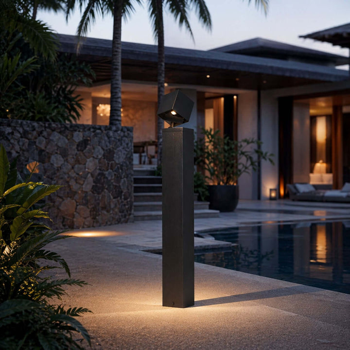 Denvira Outdoor Floor Lamp - Minimalist Geometric Outdoor Lamp