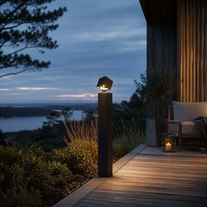 Denvira Outdoor Floor Lamp - Minimalist Geometric Outdoor Lamp
