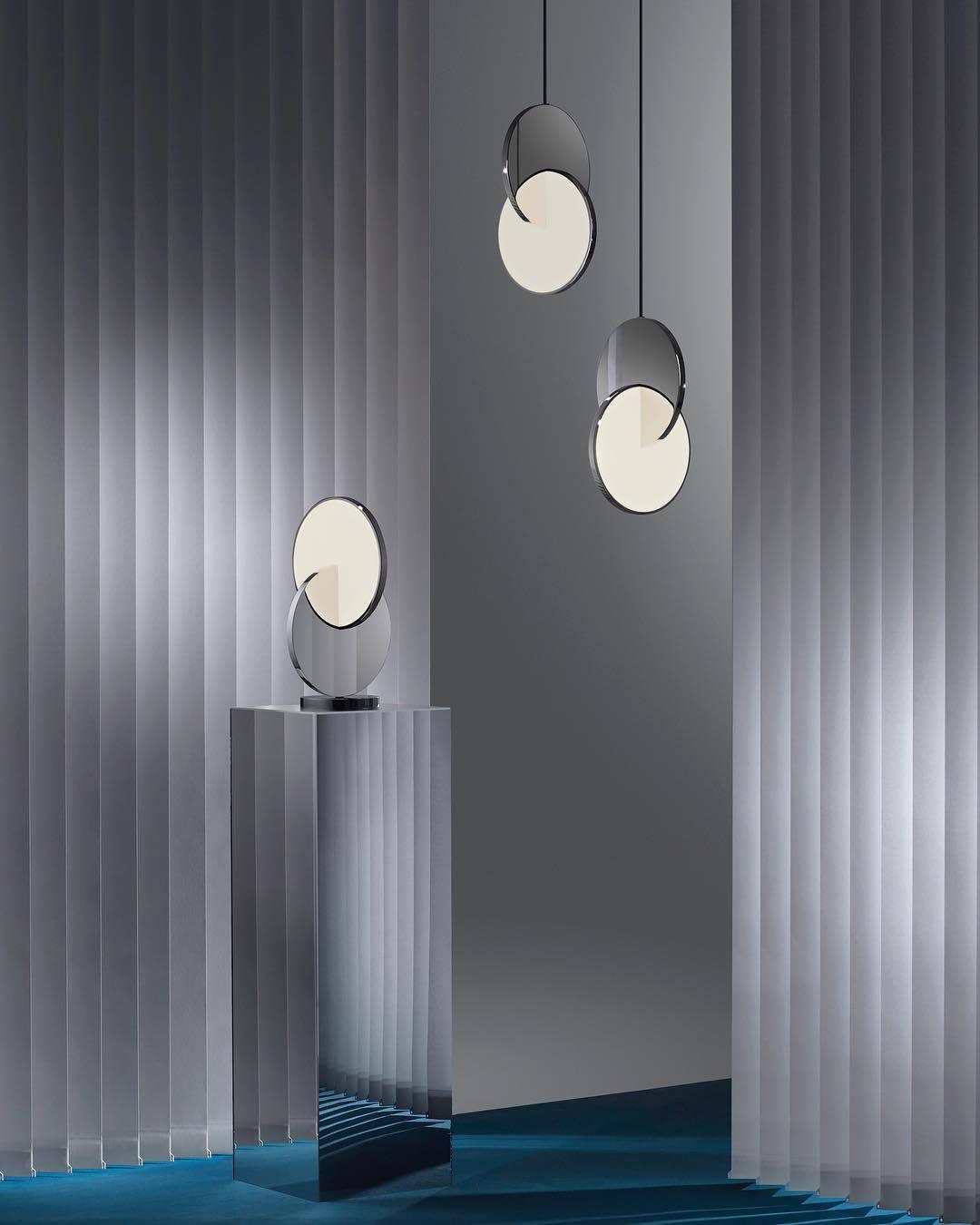 Disc Pendant Light | Mid Century Modern Hanging Lamp for Home Office | Vinlighting | Vinlighting