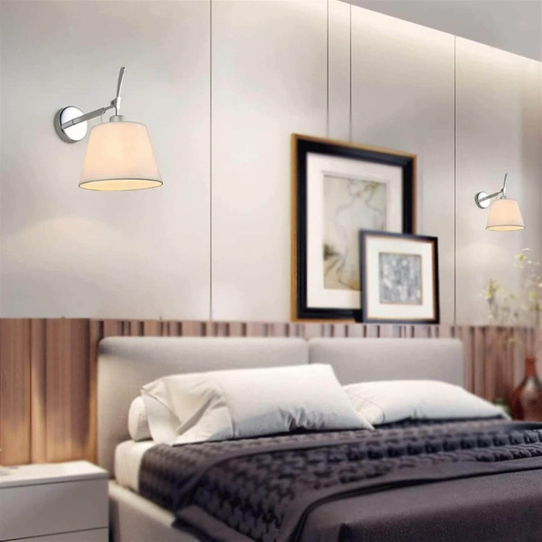 Dolmire Wall Sconce – Simple Industrial Fabric Reading Lamp