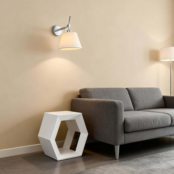 Dolmire Wall Sconce – Simple Industrial Fabric Reading Lamp