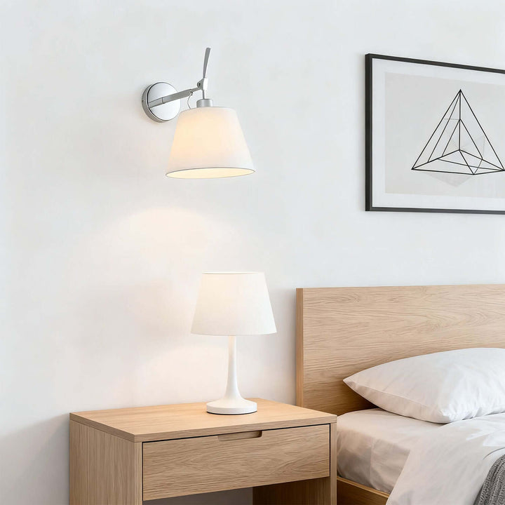 Dolmire Wall Sconce – Simple Industrial Fabric Reading Lamp