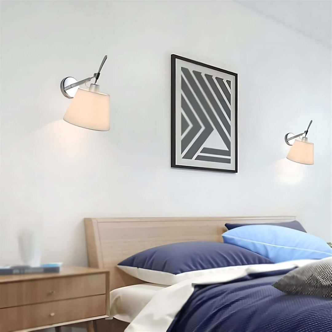 Dolmire Wall Sconce – Simple Industrial Fabric Reading Lamp
