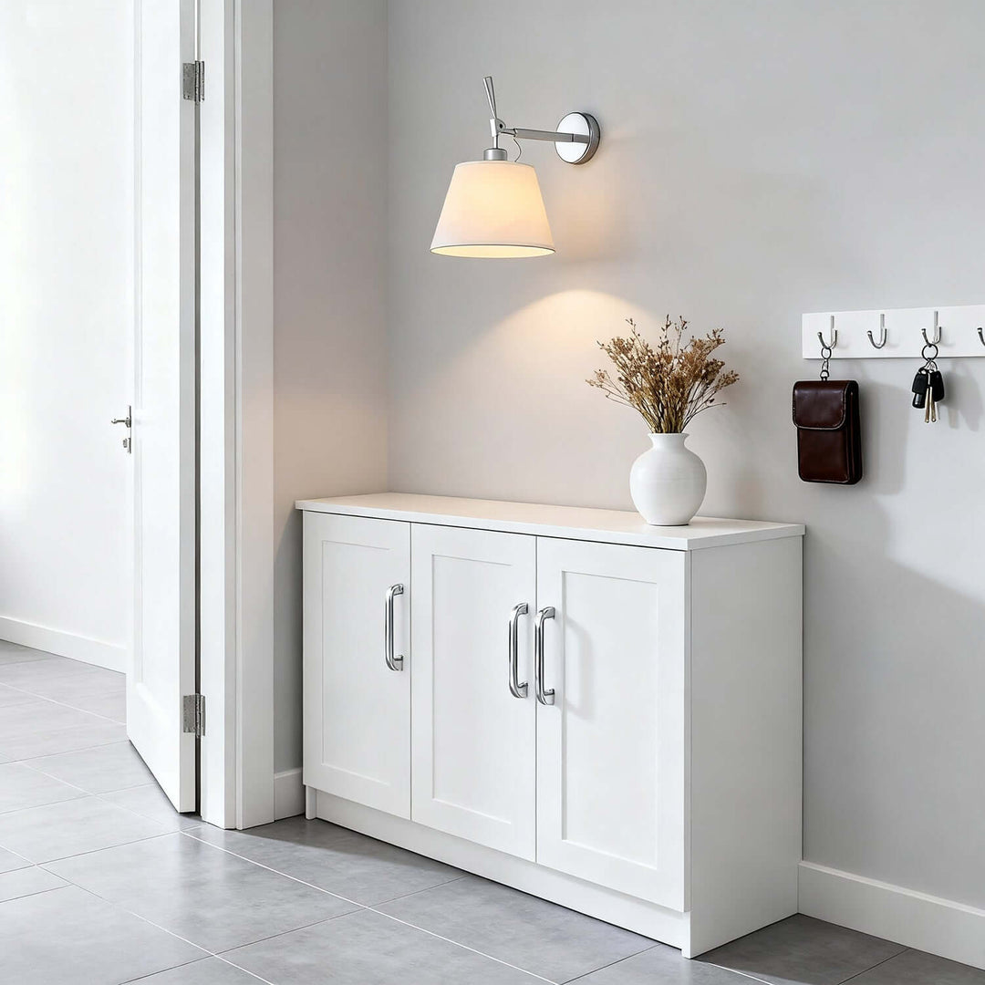 Dolmire Wall Sconce – Simple Industrial Fabric Reading Lamp