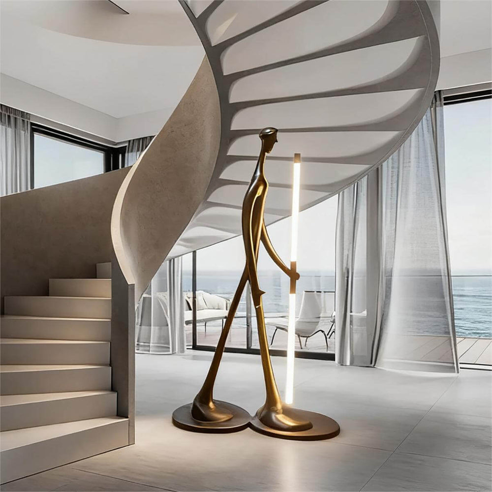 Dorven Art Deco Floor Lamp – Bold Art Sculpture Lighting