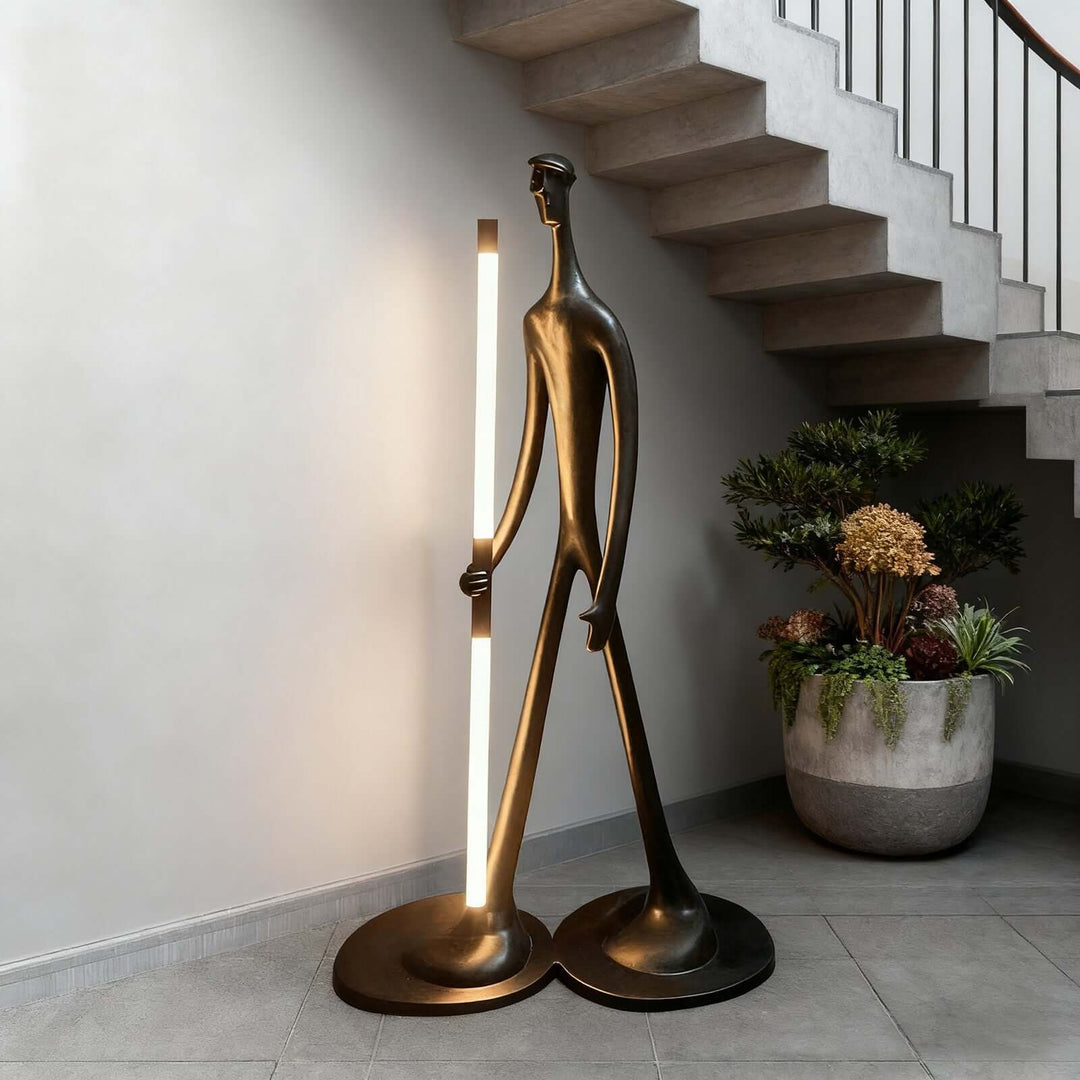 Dorven Art Deco Floor Lamp – Bold Art Sculpture Lighting