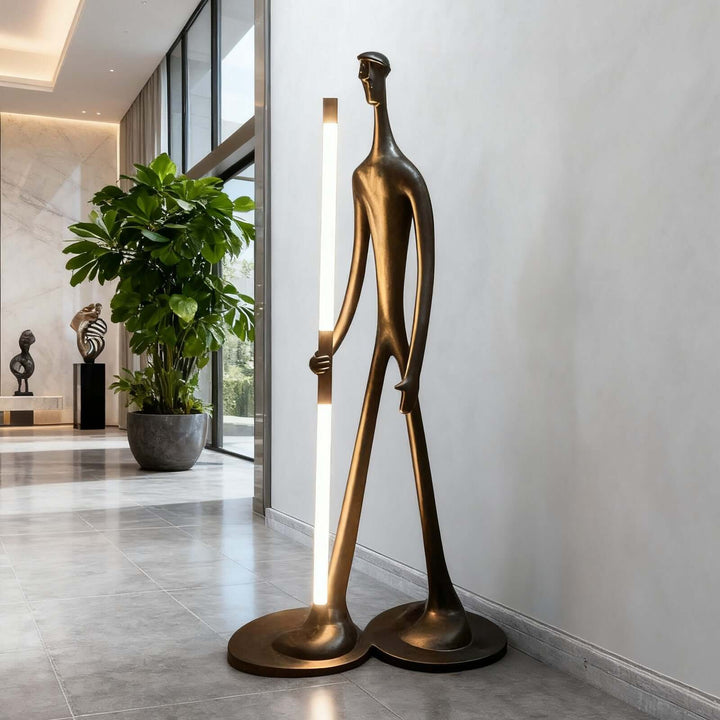 Dorven Art Deco Floor Lamp – Bold Art Sculpture Lighting
