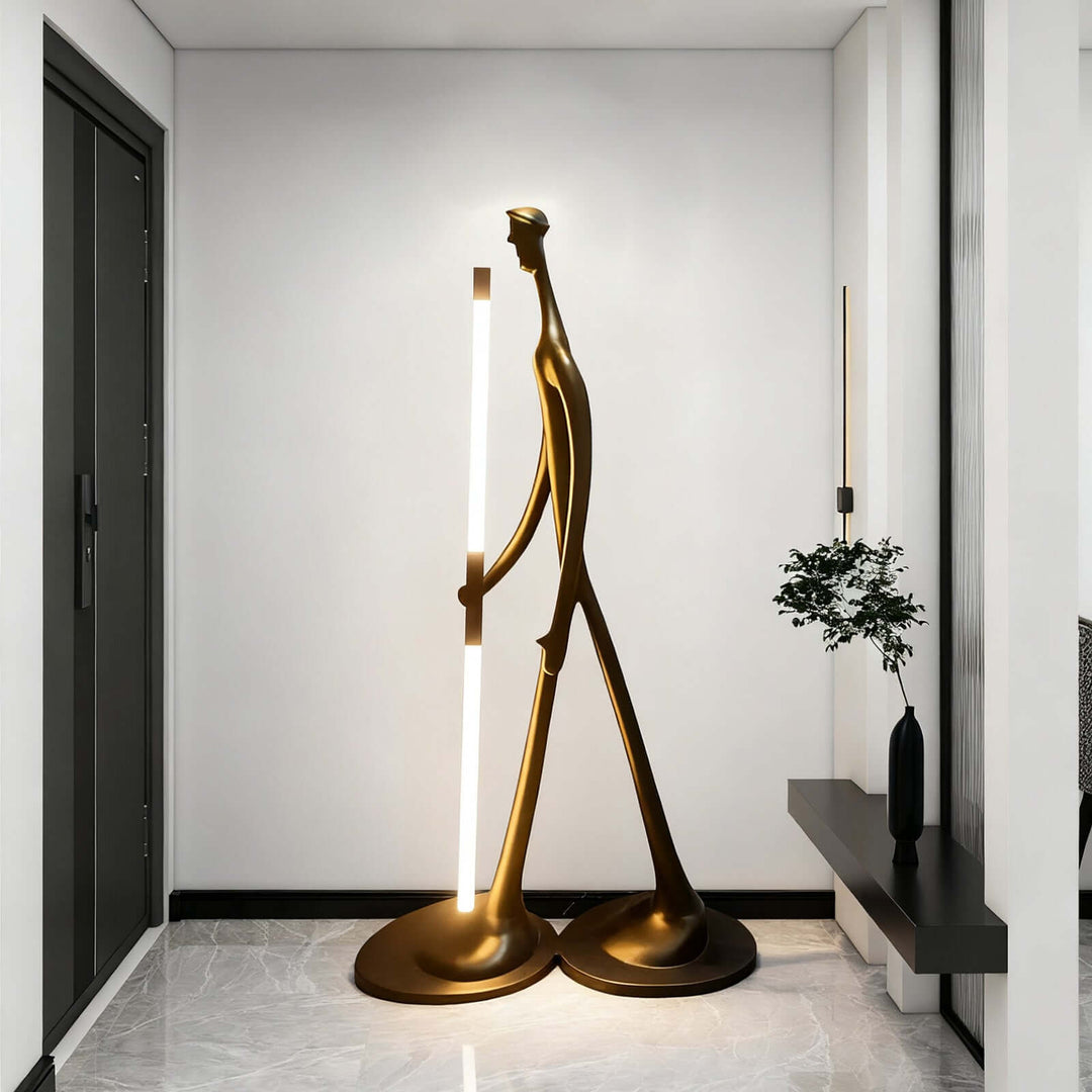 Dorven Art Deco Floor Lamp – Bold Art Sculpture Lighting