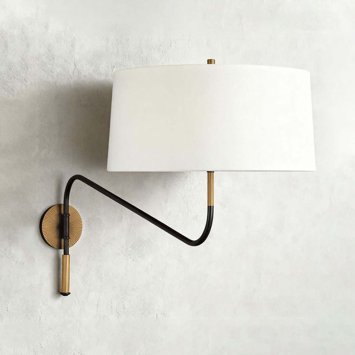 Dovrena Wall Lamp – Modern Minimalist Brass Fabric Light