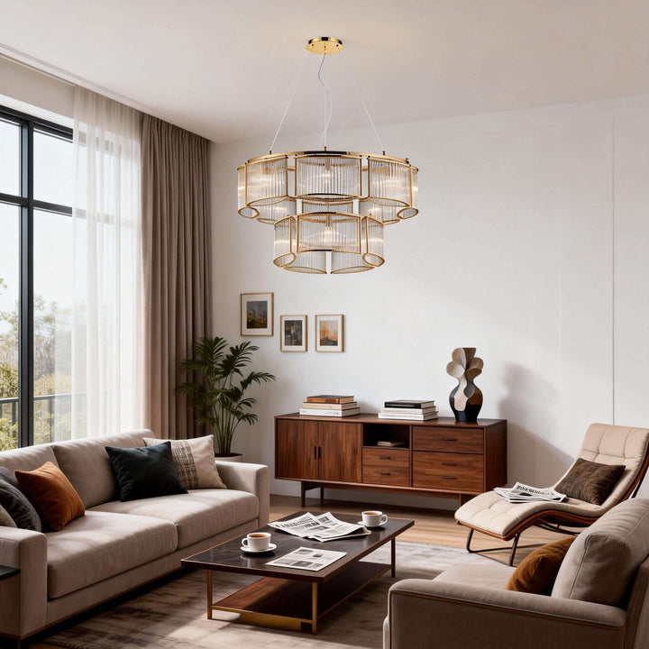 Draxivo Chandelier Contemporary Nordic Luxury Glass