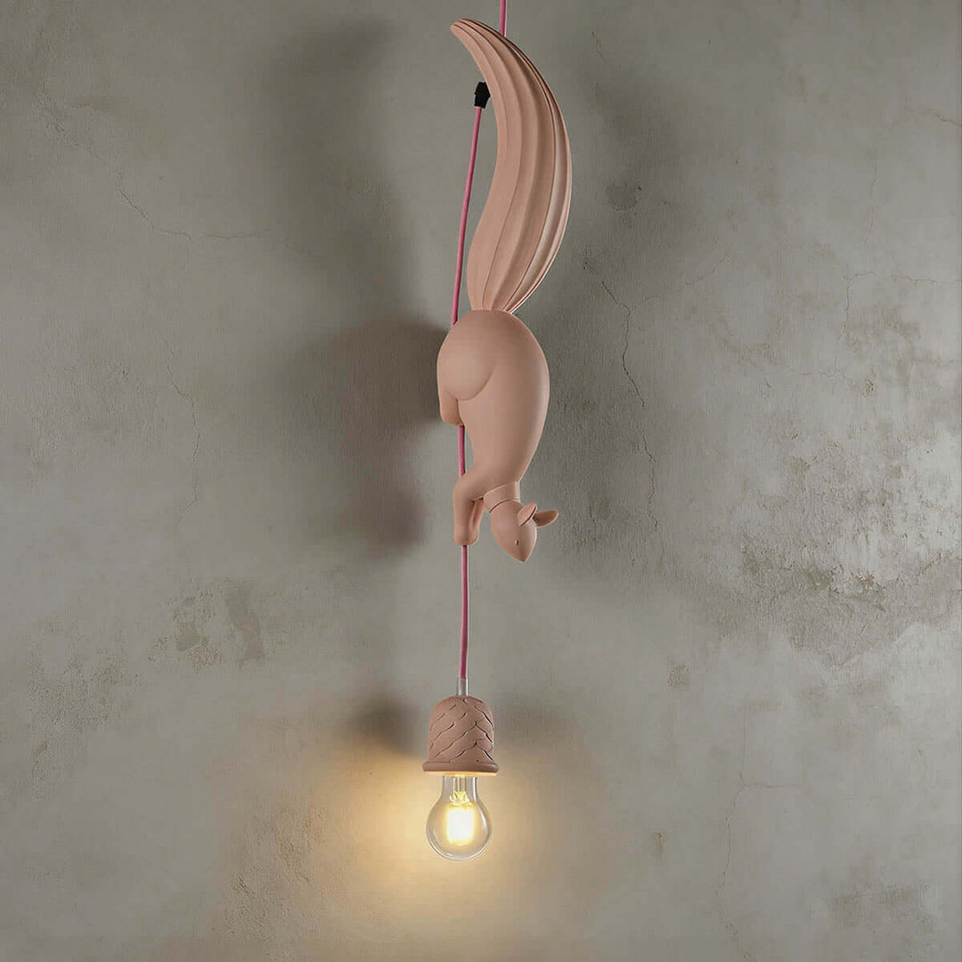 Drexuno Pendant Lamp – Stylish Creative Squirrel Resin Light