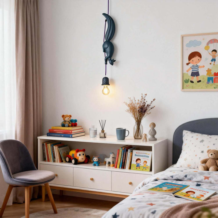 Drexuno Pendant Lamp – Stylish Creative Squirrel Resin Light