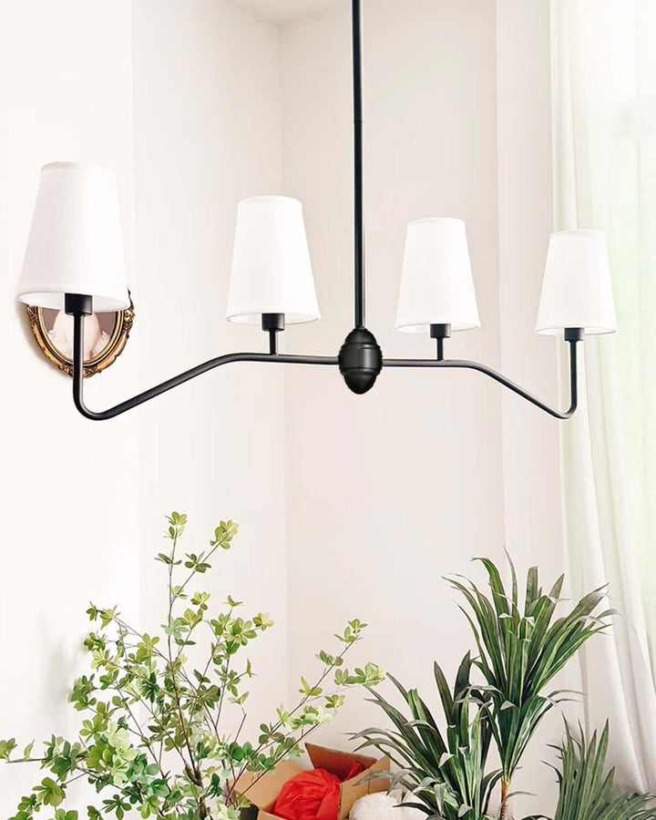 Drovon Chandelier – Elegant Wabi-Sabi Fabric Dining Light