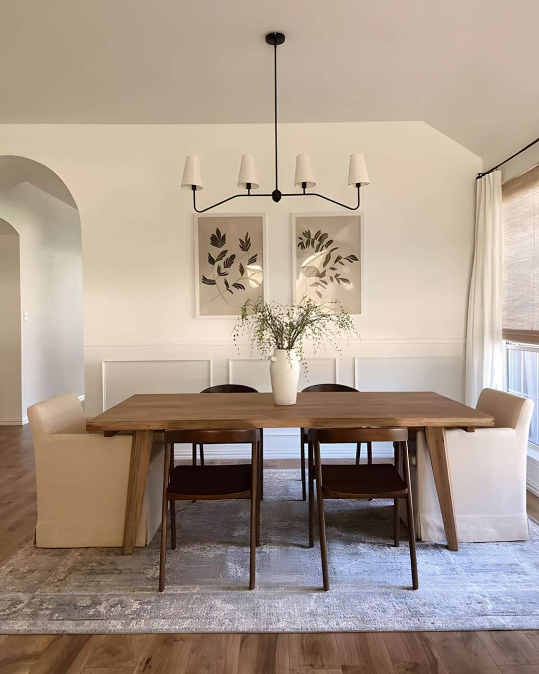 Drovon Chandelier – Elegant Wabi-Sabi Fabric Dining Light