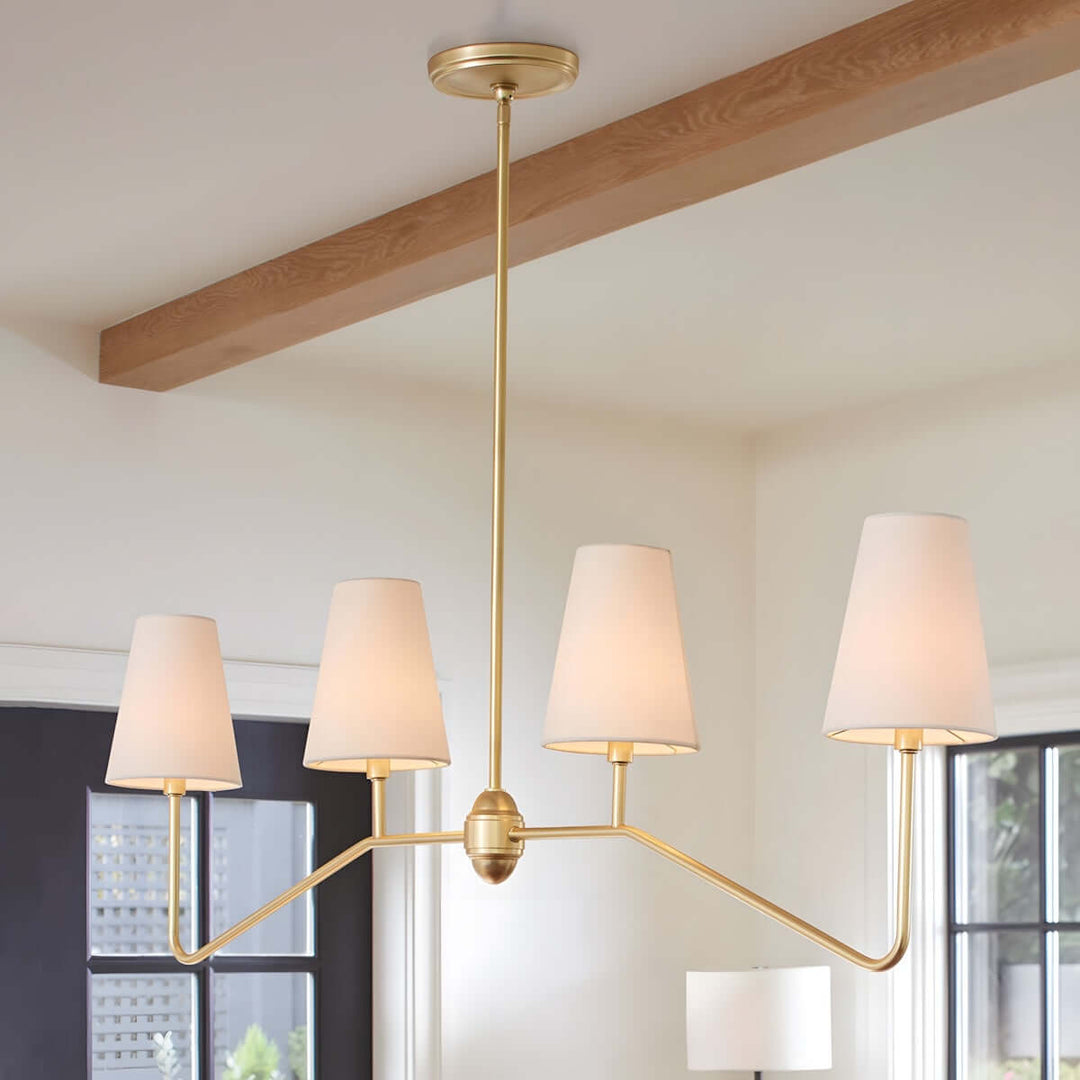 Drovon Chandelier – Elegant Wabi-Sabi Fabric Dining Light